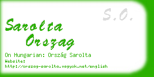 sarolta orszag business card