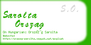 sarolta orszag business card